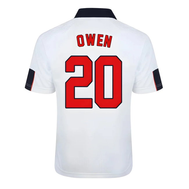 Score Draw England World Cup 1998 Home Shirt (Owen 20)-SoccerKits Hub | Buy Soccer Jerseys Online